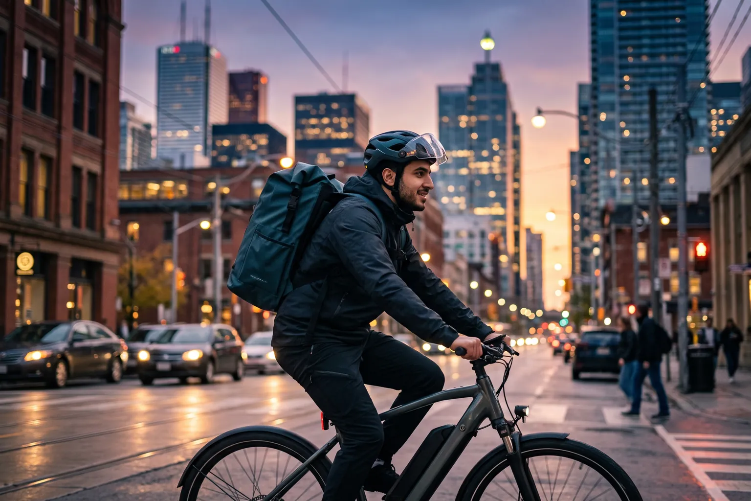 Delivery driver ready for a halal delivery route
